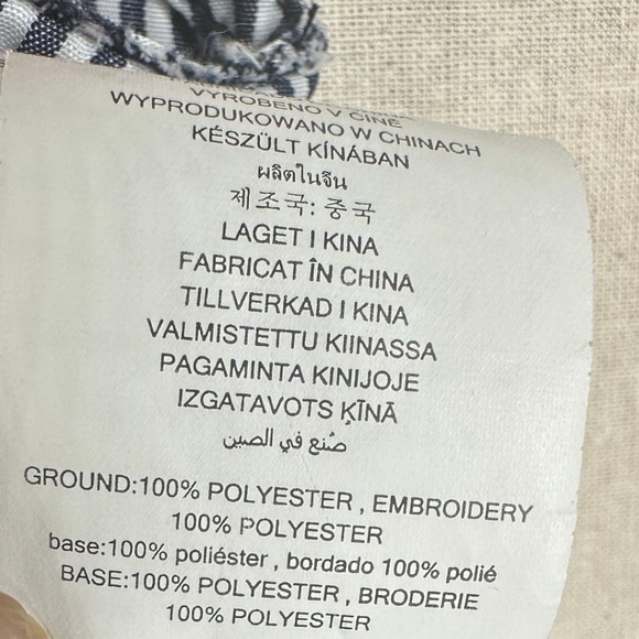 Michael Michael Kors Striped Floral Detail Sleeveless Blouse size‎ XS Blue/White - Picture 3 of 6